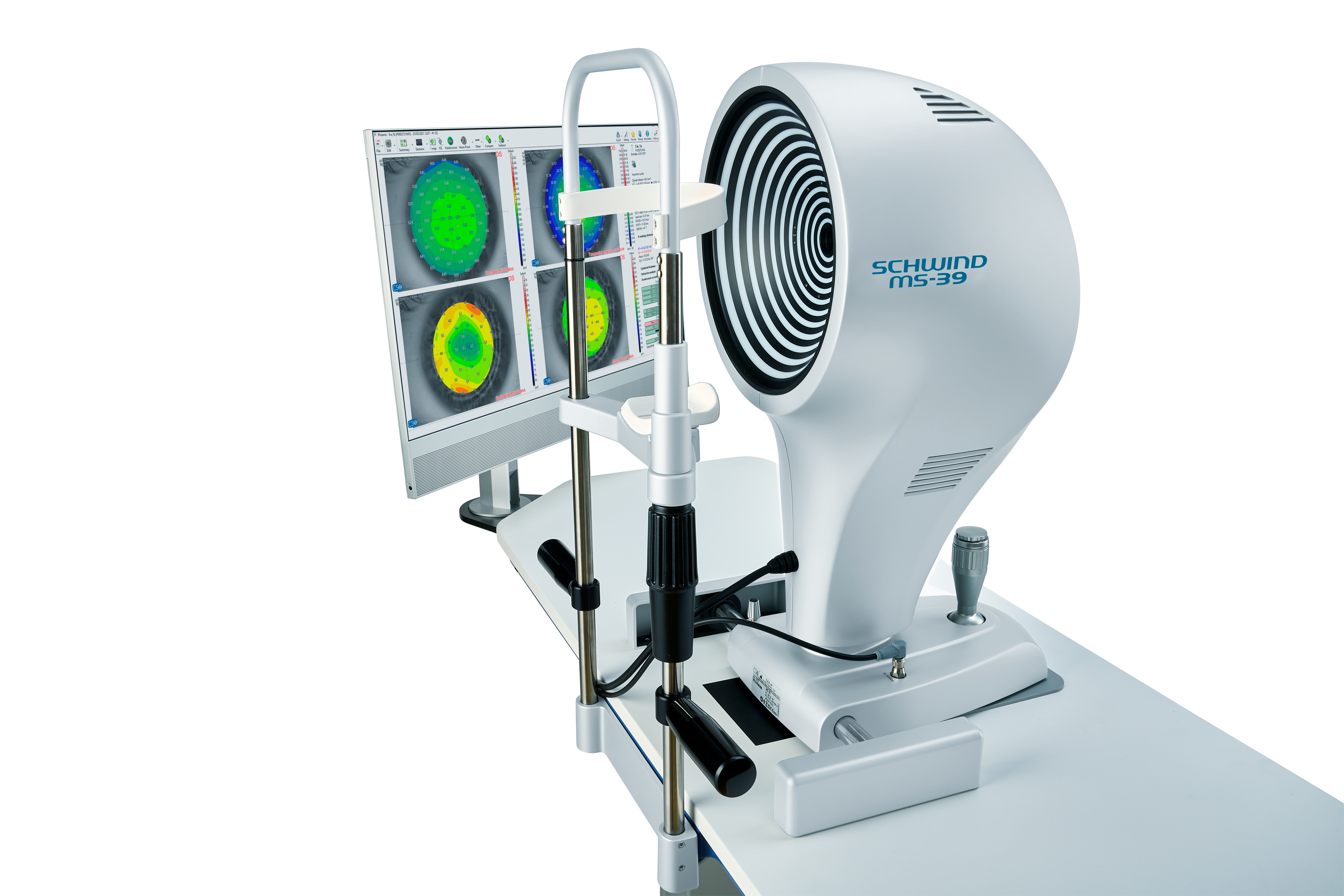 Le SCHWIND MS-39 offre un aperçu particulièrement détaillé de la cornée, y compris des aberrations cornéennes.