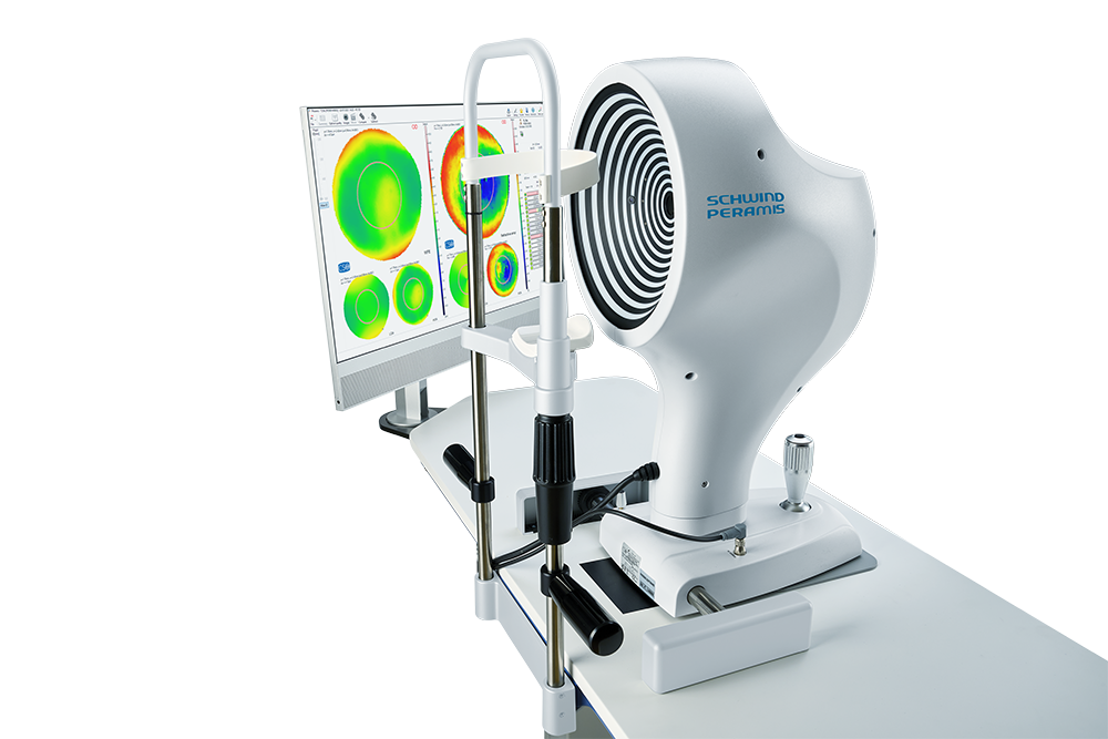 Avec respectivement 45 000 et 5 632 points de mesure, l'aberromètre et le topographe Placido offrent une excellente résolution.