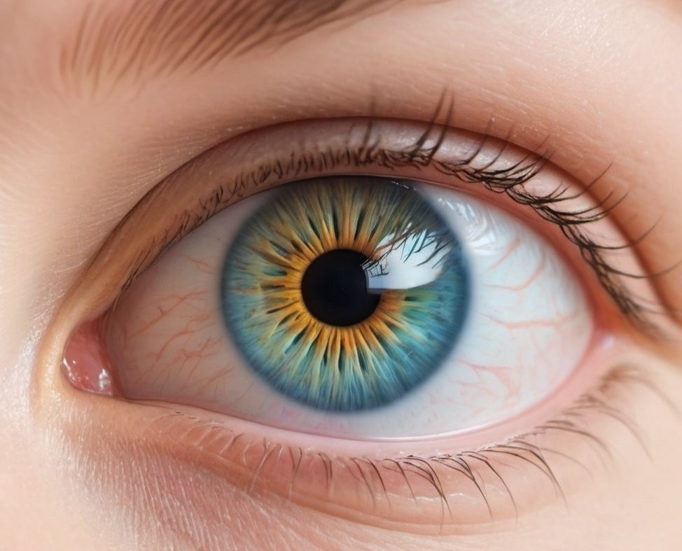 Gros plan d'un œil humain montrant les détails uniques de l'iris